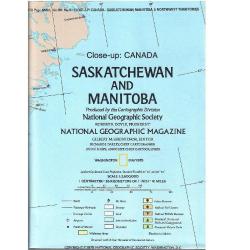 Close - Up: Canada Saskatchewan and Manitoba  National Geographic (Harita Map)