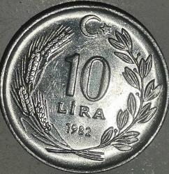 TÜRKİYE 1982   10 LİRA
