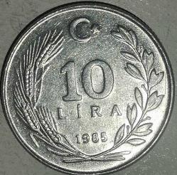 TÜRKİYE 1985   10 LİRA