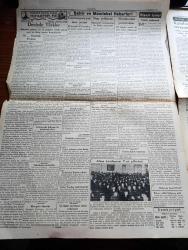 Cumhuriyet Gazetesi - 6 İkincikanun (Ocak) 1939 - Hangisi Önce Yazan Nadir Nadi Köşe Yazısı - Alman Leh Münasebeti - Hitler'le Leh Hariciye Nazırı Bek Uzun Bir Mülakat Yaptı - Vekiller Heyeti Dün İsmet İnönü'nün Riyasetinde Uzun Bir Toplantı Yaptı - Amerikan Cumhurreisi Roosevelt'in Nutku - Fransız Başvekili Daladye Dün Cezayire Hareket Etti - Katalonya Cephesinde Cereyan Eden Harbin Haritası - Yahudi Muhacereti Yazan Muharrem Feyzi Togay Köşe Yazısı - Tarihte Büyük Deniz Muharebeleri Nakleden Abidin Daver Yazı Dizisi - Fenerbahçe'nin Yeni İmar Projesi - Adana'nın  Kurtuluşunun 17. Yıldönümü - Atatürk'ten Hatıralar Ve İbretler Yazan İsmail Habib Yazı - Sinema Fernand Gravey Mi Gravet Mi Fotoğrafı - İlkbahar Geceleri Filmi Bu Akşam Taksim Sinemasında - Markopolo'nun Müthiş Maceraları Başrolde Gary Cooper Ve Sigrid Guri - Şarkın Debdebe Ve Saltanat Ülkesi Siyam - Bu Hafta Yapılacak Lig Maçları - Vefa Galatasaray Maçı - Fenerbahçe Süleymaniye Maçı - Kim Derdi Ki Yazan Vicky Baum