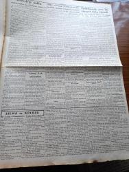 Cumhuriyet Gazetesi - 6 İkincikanun (Ocak) 1939 - Hangisi Önce Yazan Nadir Nadi Köşe Yazısı - Alman Leh Münasebeti - Hitler'le Leh Hariciye Nazırı Bek Uzun Bir Mülakat Yaptı - Vekiller Heyeti Dün İsmet İnönü'nün Riyasetinde Uzun Bir Toplantı Yaptı - Amerikan Cumhurreisi Roosevelt'in Nutku - Fransız Başvekili Daladye Dün Cezayire Hareket Etti - Katalonya Cephesinde Cereyan Eden Harbin Haritası - Yahudi Muhacereti Yazan Muharrem Feyzi Togay Köşe Yazısı - Tarihte Büyük Deniz Muharebeleri Nakleden Abidin Daver Yazı Dizisi - Fenerbahçe'nin Yeni İmar Projesi - Adana'nın  Kurtuluşunun 17. Yıldönümü - Atatürk'ten Hatıralar Ve İbretler Yazan İsmail Habib Yazı - Sinema Fernand Gravey Mi Gravet Mi Fotoğrafı - İlkbahar Geceleri Filmi Bu Akşam Taksim Sinemasında - Markopolo'nun Müthiş Maceraları Başrolde Gary Cooper Ve Sigrid Guri - Şarkın Debdebe Ve Saltanat Ülkesi Siyam - Bu Hafta Yapılacak Lig Maçları - Vefa Galatasaray Maçı - Fenerbahçe Süleymaniye Maçı - Kim Derdi Ki Yazan Vicky Baum