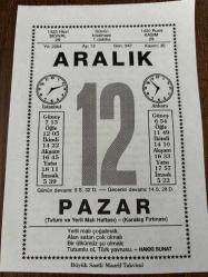 12 ARALIK 2004 - TAKVİM YAPRAĞI - DOĞUM GÜNÜ HEDİYESİ - BÜYÜK SAATLİ MAARİF TAKVİMİ - HAKKI SUNAT - R.BARANTEL - ALİ İHSAN AFACAN - OPERA SANATÇISI ZEHRA YILDIZ VEFAT ETTİ - ATLAS OKYANUSUNU AŞAN TELGRAF SİNYALLERİ YOLLANDI