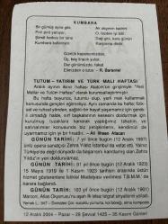 12 ARALIK 2004 - TAKVİM YAPRAĞI - DOĞUM GÜNÜ HEDİYESİ - BÜYÜK SAATLİ MAARİF TAKVİMİ - HAKKI SUNAT - R.BARANTEL - ALİ İHSAN AFACAN - OPERA SANATÇISI ZEHRA YILDIZ VEFAT ETTİ - ATLAS OKYANUSUNU AŞAN TELGRAF SİNYALLERİ YOLLANDI