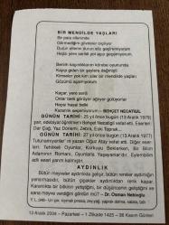 13 ARALIK 2004 - TAKVİM YAPRAĞI - DOĞUM GÜNÜ HEDİYESİ - BÜYÜK SAATLİ MAARİF TAKVİMİ - BOB MARLEY - BEHÇET NECATİGİL - BEHÇET NECATİGİL VEFAT ETTİ - YAZAR OĞUZ ATAY VEFAT ETTİ - DR. OSMAN NEBİOĞLU