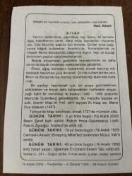 16 ARALIK 2004 - TAKVİM YAPRAĞI - DOĞUM GÜNÜ HEDİYESİ - BÜYÜK SAATLİ MAARİF TAKVİMİ - HORACE - NACİ KASIM - KİTAP ADLI YAZI - MUSUL IRAK'A VERİLDİ - ÖĞRETMEN ERCÜMENT EKREM TALU VEFAT ETTİ