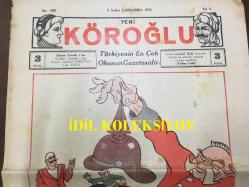 YENİ KÖROĞLU GAZETESİ - 8 ŞUBAT 1933 - SAYI: 500 - ALMANYA'DAKİ YENİ HÜKUMET FRANSIZI KORKUTUYOR - SAT MALI AL BALI - KARADENİZE ÇIKACAK MAL, AKDENİZDEN GİDECEK MAHSUL İÇİN DEVLET ADAMLARI YERİNDE ARAŞTIRMA YAPTILAR - BURSA'DA BİRKAÇ YOBAZIN MARİFEYİ - NEDEN KIYDI? PARASIZLIKTAN! - HEDİYELİK İMAM, HİKAYE - BOYALI TUZ - SİNEMA MELEK ve ELHAMRA'DA, BU GECE BENİ SEV, MAURICE CHEVALIER İLE JEANETTE MAC DONALD'IN ŞAHESERİ - RAKI NE YAPAR? - ŞAFAK ALİ - BOZUK YOLLAR NE OLACAK? - BURSA'DA BİRKAÇ  YOBAZ ARAPÇA EZAN İSTERİZ DEDŞKER AMA! - HALİFE İLE HÜLAGU, İSLAM TARİHİ, HÜLAGU BAĞDADA DAYANDI, ÖZ TÜRKÇE YAZDIĞI NAMEYİ HALİFEYE YOLLADI. FAKAT ARAP HALİFE HAMAM ALEMLERİNDE KEYFEDİYORDU - ADAPAZARI VOLEYBOL TAKIMI 1933 FOTOĞRAFI - YÜZBAŞI CELAL