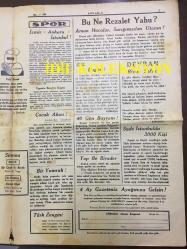 YENİ KÖROĞLU GAZETESİ - 18 OCAK (KANUNUSANİ) 1933 - SAYI: 494 - ÇİNLİ KAPI KAPI MERHAMET DİRENİRKEN CAPON ŞAKIR ŞAKIR ÇİNLİ KESİYOR - YEMEYENİN MALINI YERLER! ALLAH'IN VERDİĞİ MADENLER BİZE EN BÜYÜK DEFİNEDİR. EĞER ERGANİ MADENLERİNİ İŞLETİRSEK ŞARK VİLAYETLERİ MAMUR OLUR - ŞEKER BAYRAMI NE BAYRAMI? - ATMA RECEP! DİN KARDEŞİYİZ - BEKTAŞİ İLE HACI MEYZİN - BİR BOŞ HAPİSHANE - ESNAF KİME DERLER - PARA MANİSİ - SİNEMA MELEK, BİR ÇİÇEK İKİ BÖCEK, KATE DE NAGY - ELHAMRA SİNEMASI, SARIŞIN RÜYA, LILIAN HARVEY - İZMİR, ANKARA, İSTANBUL - TÜRK ZENGİNİ - AMAN HOCALAR, SARIĞINIZDAN UTANIN - 40 GÜN BAYRAM - SADE İSTANBUL'DA 3000 KİŞİ - HALİFE İLE HÜLAGU, İSLAM TARİHİ - YÜZBAŞI CELAL - 70 YAŞINDA OKUMA ÖĞRENEN MAHPUS MOLLA HALİL, DEVREK HAPİSHANESİ 1933 FOTOĞRAFI