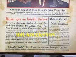 YENİ KÖROĞLU GAZETESİ - 11 OCAK (KANUNUSANİ) 1933 - SAYI: 492 - CAPONLAR YİNE 3000 ÇİNLİ KESİP BİR ŞEHRİ ZAPTETTİLER - İZMİR, AYDIN'DA DEFİNE ARAYAN ZAVALLILARA DOSTÇA BİR LAFIM VAR: DEFİNE TOPRAKTA AMA KAVANOZDA DEĞİL - GÜZELLER, NAFİLE BACAKLARINIZI MOSTRA ETMEYİN ÇÜNKÜ BU YIL AVRUPA'DA MÜSABAKA YAPILMIYOR - LEYLA HANIM 15 SENEY GİYDİ - ARİF DEDE İFTARDA - AKILLI KIZLAR, İNCİRLİ DÜĞÜN - RAMAZAN HEDİYELERİ - HAFIZ EFENDİ İCADETMİŞ - CANLI BİR CUMA - GAZ-BENZİN İŞİ NE OLDU?- SİNEMA ELHAMRA, DUDAKLARDAN GÖNÜLE, MELEK SİNEMASI, KERİM RACANIN OĞLU, RAMON NOVARO - HALİFE İLE HÜLAGU, İSLAM TARİHİ, ARAP HALİFENİN SARAYINDA DÜĞÜN, DEVE YÜKLERİYLE GİDEN ELMAS, ALTIN ve YAKUT HEDİYELERİ. FAKAT TÜRK KIZI ARAP HALİFENİN SARAYINDA RAHAT EDEMEDİ - İÇ ANADOLU SPORCULARI - KULA SPOR KULÜBÜ 1933 FOTOĞRAFI