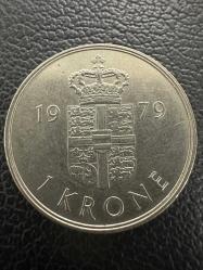 Danimarka 1 Kron 1979 Kraliçe ll. Margrethe