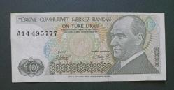 7 Emisyon A 14 Seri 10 Lira Çil