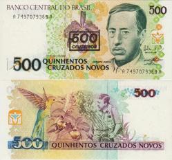 BREZİLYA 500 CRUZEIROS 1990 ÇİL KONDİSYON.