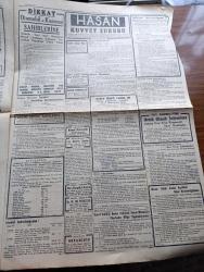 Cumhuriyet Gazetesi - 8 Haziran 1944 - Harp Sona Yaklaşıyor Yazan Nadir Nadi Köşe Yazısı - İstila Hareketi İnkişaf Ediyor - Müttefikler Üç Köprü Başı Kurdular - İstila Sahasını Ve Müttefiklerin Kurdukları Köprübaşıları Ve Mevkilerini Gösterir Harita - Roosevelt'in İfşaatı - Müttefikler Başkumandanı General Eisenhower Paraşütçülerle Fotoğrafı - Fransız Başvekili Laval - Milli Şef İsmet İnönü Dün Ankara'ya Döndüler - Cemal Nadir Karikatür - Küçük Hikaye Namuslu Serseri Çeviren Hamdi Varoğlu - Dalgalar Senfonisi Bu Akşam Lale Sinemasında - Sokaktan Gelen Kadın Yazan Esat Mahmut Karakurt Yazı Dizisi - Edebiyat Bahisleri Yazan Rüştü Şardağ - Resmi Daireler Yazan Burhan Felek Köşe Yazısı - Mussolini İstila İçin Ne Diyor - Hasan Kuvvet Şurubu - Taksim Belediye Gazinosunda Rosita Alonso - Bugünkü Radyo Programı - Çapamarka - Radyokarbon - Nevrozin - Ravel Parfüm - Ademi İktidar Ve Bel Gevşekliğine Karşı Hormobin