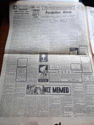 Cumhuriyet Gazetesi - 20 Mart 1954 - Pazarlık Yazan Nadir Nadi Köşe Yazısı - Demokrat Parti'nin Aday Yoklamaları Bir Hafta Tehir Edildi - Milli Futbol Takımımız Bu Sabah Gelecek - İtalyan Hükümeti Komünist Partisine Harp İlan Etti - Doktor Adenauer İle Görüşmeler Başladı - Çarşıkapıda Dün Gece Yangın Çıktı Fotoğraf - Osman Güzel Mağazası Ve Marmara Fotoğrafhanesi Tamamen Yandı - Cumhurbaşkanı Celal Bayar Çankaya'da Adenauer İle Birlikte Fotoğraf - Binicilik Ekibi Bugün Fransa'ya Gidiyor - İnce Memed Yazan Yaşar Kemal Yazı Dizisi - Millet Partisinden Niçin Çekildim Yazan Hikmet Bayur Yazı Dizisi - Mısırlı Kadınlar Açlık Grevine Son Verdiler - Vefa İstanbulspor Maçı - Galatasaray'ın Kıbrıs Seyahati - Çetinkaya Takımı Antrenörü Naci Özkaya - Beşiktaş Kulübünün Senelik Kongresi - Sarayların Aşk İlahesi Desiree Yazan Annemarie Selinko Yazı Dizisi - Arı Bisküvileri - Hawkins Düdüklü Tencere -  Roja Briyantin