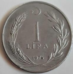 1 LİRA, 1976 ÇÇT düz