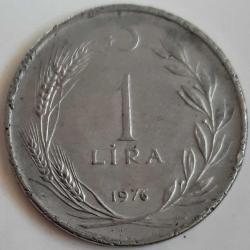 1 LİRA, 1976 ÇÇT düz