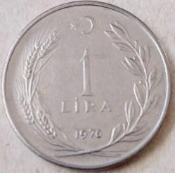 1 LİRA, 1976 ÇÇT düz