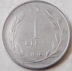 1 LİRA, 1976 ÇÇT düz