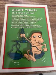 Gelgit terazi burcu keskin color kartpostalı 15x11 cm   ebatında