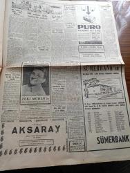 Cumhuriyet Gazetesi - 3 Mayıs 1956 - Sen Seni Bil Yazan Nadir Nadi Köşe Yazısı - Çankaya Toplantılarına Dün De Devam Olundu - 300 Milyon Dolar Yerine Bir Makale - Adnan Menderes Clarence Randall İle Beraber Fotoğraf - Döviz Kaçakçılığı Davasına Başlandı - Vali Fahrettin Kerim Gökay Dün Sinirli Bir Toplantı Yaptı - Cannes Film Festivalindeki Yıldızlar Kim Novak Ve Ginger Rogers Fotoğrafı - Konya Kuraklık Tehlikesini Atlattı -  Nihat Erim Faaliyete Geçti -  İki Devrin Perde Arkası Anlatan Teşkilatı Mahsusa Ve Milli Müdafaa Grubu Başkanı Albay Hüsamettin Ertürk Yazı Dizisi - Perçemli Adam Yazanlar Nihal Karamağaralı Ve Va Nü Yazı Dizisi - Boğa Kulağından Hediye - Şu Turizm Meselesi Yazan Burhan Felek - İstanbul'a Gelen Artist Alice Faye'ye Badem Ezmesi - Türkiye İş Bankası - Karacaoğlan Yazan Yaşar Kemal Resimleyen Münif Fehim - Yaşayan Çöl Filmi Lale Sinemasında -  Zeki Müren Kemal Film'de Fotoğrafı - İstanbul Kız Lisesi  Basketbol Kız Şampiyonu Oldu-Merkez Ceza Heyeti Başkanı Basri Onat