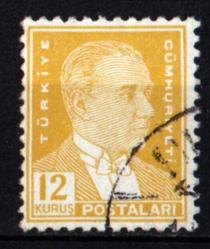 1933-1940 İkinci ATATURK Serisi 12 Kuruş (ws0792)