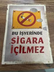 Bu iş yerinde sigara içilmez kartpostalı 18x12cm    ebatında