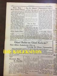 YENİ KÖROĞLU GAZETESİ - 3 ARALIK (KANUNUEVVEL) 1932 - SAYI: 481 - DÜŞMANIN TEPEDEN İNMESİNE KARŞI TEK SİLAH, TAYYARE. - NE O! MUHAREBE LAFLARI VAR! - TÜRKÇE EZAN VE KURAN TALİMLERİ BAŞLADI - GÜZELLİK MÜSABAKASI NASIL OLUYOR? - RAMAZANİYELİK PİRİNÇ - NELER, NELER! ESRAR, EROİN, KOKAİN - ALLAH İMDAT ETSİN - GÜZEL BALDIR MI GÜZEL KAFA MI? - TÜRK MİLLETİ KADINLARININ İFFET ve TEMİZLİĞİ İLE CİHANA TANINMALIDIR - KARAMAN BEYİ İLE KÖYLÜLER - 6 ÇOCUKLU AİLELER - SİNEMA MELEK, MAVİ TUNA, BRIGITTE HELM, ELHAMRA SİNEMASI, ÖLDÜRDÜĞÜM ADAM - MERZİFON'DAKİ VAK'A - GAZLI BOMBA NE DİYOR? - TASARRUF HAFTASINDA BAYRAM ŞEKERİ GİBİ FINDIK ÜZÜM ve İNCİR YESEK ve MİSAFİRİMİZE İKRAM ETSEK ÇOK UĞURLU BİR YOL ALMIŞ OLURUZ - OTOBÜS İŞLETENLER - MANALI BİR MEKTUP! - LUVR MAĞAZASI - EDİRNE'NİN SEVİNÇ GÜNÜ - EDİRNE'NİN KURTULUŞ GÜNÜ KUTLAMALARI ŞÜKRÜ NAİL PAŞA ve MEKTEPLİLER FOTOĞRAFI 1932 - KANLI KULE CİNAYETİ