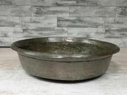 Antika Osmanlı Yazılı - Tarihli Büyük Bakır Tabak