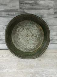 Antika Osmanlı Yazılı - Tarihli Büyük Bakır Tabak