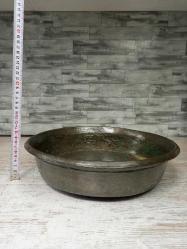 Antika Osmanlı Yazılı - Tarihli Büyük Bakır Tabak