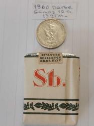 27 Mayıs 1960 DARBE Hatırası Gümüş 10 tl. Ve Subaylara Mahsus 27 Mayıs 1960 Milletle Elele Yazılı Dolu Sigara Paketi. Koleksiyonluk. Para 15 gr.