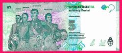 ARGENTINA 2015 5 Pesos P-359 UNC ÇİL
