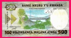 RWANDA 500 Francs 2019 p42 UNC ÇİL
