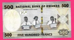 RWANDA 500 Francs 2019 p42 UNC ÇİL