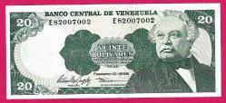VENEZUELA 20 BOLIVARES 1998 (P-63f) UNC ÇİL