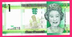 JERSEY 1 POUND 2010 P32b UNC (TK 17 726) ÇİL