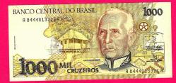 BRAZIL - P 231c - 1000 CRUZEIROS 1990 GEM UNC PREFIX A (TK 17 695) ÇİL