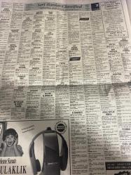 SABAH İSTANBUL ÖZEL SERİ SARI SAYFALAR GAZETESİ - 16 Aralık 1992 - sigorta-garson-mobilya-kuaför-Çocuk bakım-emlakçı-sağlık-tahsilatçı-şoför-temizlik elemanı-tezgahtar-tornacı-kasap-pastane-muhasebe-Beşiktaş-Beykoz-Alibeyköy-Bağcılar-Bakırköy-Gayrettepe-laleli-Levent-Gaziosmanpaşa-Fatih-Beşiktaş-Fındıkzade-Küçükçekmece-Ortaköy-Florya-Fulya- Üsküdar-Göztepe-Bağlarbaşı-Ataşehir-Yalova-Tuzla-Avcılar-Ulus-Merter-Anadoluhisarı-Tarabya-Sefaköy-yakacık-Suadiye-moda-kazasker-Maltepe-Kartal-Kalamış-Kadıköy-bostancı-akatlar Mecidiyeköy-Kocamustafapaşa-Çamlıca-Koşuyolu-Pendik-Kozyatağı-Ford-Mercedes-Citroen-BMW-Mazda-Kartal-Renault-Opel-Nissan-Mitsubishi-Kartal-Tempra-Doğan-Şahin-Murat-Vestel Tire sanat Tekstil-Zümrüt konfeksiyon-Pamuk Tekstil-Keleşler motorlu araçlar-Özcihan plastik-akabe otomotiv-Ercan otomotiv-Keleşler motorlu araçlar-Bülent pazarlama-Bahadır inşaat-Pamukbank-autohaber-incom bilgisayar-gül petrol çapa sürücü kursu-gözen önlisans kursları