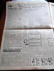 Cumhuriyet Gazetesi - 10 Şubat 1958 - Adnan Menderes Bursa'da Kıbrısa Dair Konuştu - Balıkesir Lisesi Öğrencilerimin Kanlarıyla Çizdikleri Türk Bayrağı Ve Kıbrıs Haritası Fotoğrafı - Profesör Hüseyin Nail Kubalı Danıştaya Başvuracak - Serbest Güreşte Fin Takımını 8 0 Yendik Fotoğrafı - Bize Kasımpaşalı Eli Maşalı Derler -  Kansere Karşı Yeni Bir İlaç Methotrexate - Dünya'nın En Büyük Emniyet Teşkilatı FBI'in Hikâyesi Çeviren M. Kenan Kan Yazı Dizisi - Seni Sevmek Kaderim Yazan Sinclair Lewis Yazı Dizisi - Filozoflar Ansiklopedisi Yazan Hasan Ali Yücel - Amerika Bu Yıl Aya Bir Roket Gönderecek - Senenin En İyi Kadın Ve Erkek Yıldızları Alex Guinnes Ve Heather Spears - Prenses İrene Kaşık Patates Oyununda Fotoğrafı - Bu Haftaki Yıldız Falınız - İstanbul 24 Saat Yapılacaklar Programı - Galatasaray İstanbulspor Engelini Kolay Aştı 2 0 - Basketbolda Heyecan Galatasaray Moda Maçı Bugün - Galatasaray'ın Eski Kaptanı Arslan Nihat Kriz Geçirdi - Fenerbahçe 13 Yıldız 1 - Lefter Küçükandonyadis