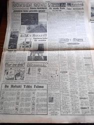 Cumhuriyet Gazetesi - 10 Şubat 1958 - Adnan Menderes Bursa'da Kıbrısa Dair Konuştu - Balıkesir Lisesi Öğrencilerimin Kanlarıyla Çizdikleri Türk Bayrağı Ve Kıbrıs Haritası Fotoğrafı - Profesör Hüseyin Nail Kubalı Danıştaya Başvuracak - Serbest Güreşte Fin Takımını 8 0 Yendik Fotoğrafı - Bize Kasımpaşalı Eli Maşalı Derler -  Kansere Karşı Yeni Bir İlaç Methotrexate - Dünya'nın En Büyük Emniyet Teşkilatı FBI'in Hikâyesi Çeviren M. Kenan Kan Yazı Dizisi - Seni Sevmek Kaderim Yazan Sinclair Lewis Yazı Dizisi - Filozoflar Ansiklopedisi Yazan Hasan Ali Yücel - Amerika Bu Yıl Aya Bir Roket Gönderecek - Senenin En İyi Kadın Ve Erkek Yıldızları Alex Guinnes Ve Heather Spears - Prenses İrene Kaşık Patates Oyununda Fotoğrafı - Bu Haftaki Yıldız Falınız - İstanbul 24 Saat Yapılacaklar Programı - Galatasaray İstanbulspor Engelini Kolay Aştı 2 0 - Basketbolda Heyecan Galatasaray Moda Maçı Bugün - Galatasaray'ın Eski Kaptanı Arslan Nihat Kriz Geçirdi - Fenerbahçe 13 Yıldız 1 - Lefter Küçükandonyadis