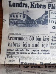 Cumhuriyet Gazetesi - 18 Haziran 1958 - Londra Kıbrıs Planını Dün Açıklayamadı - İngiltere Kıbrısa Süratle Askeri Kuvvet Sevkediyor - Erzurum'da 50 Bin Kişi Kıbrıs İçin Ant İçti - Macar İhtilalinin Lideri Başbakan Nagy İdam Edildi - Kurbanlık Ve Et Fiyatları Belli Oldu - Kıbrıs'ta Rumlar Sivil Bir Ordu Kuruyorlar - Şu Komünist Denen Adam Yazan Edgar Hoover Yazı Dizisi - Tuzak Yazan Guy Des Cars Yazı Dizisi - Lapçinin Fikri Yazan Burhan Felek Köşe Yazısı - Karaköyde Yapılacak Yeni İstimlakler - Türkiye İş Bankası - 1900 Yılında İdi Yazan Ve Çizen Salih Erimez - Fay Temizleme Tozu - Cumhuriyet Kupası Galibi Karagümrük Yazan Cem Atabeyoğlu Fotoğrafı - Galatasaray Vefa İle Bugün Karşılaşıyor - Bursa Şampiyonu Güvenspor Fotoğrafı - Atlet Gül Çiray Fenerbahçe Veya Beşiktaşa Girecek - Transfer 2 Temmuzda Başlıyor - Türkiye Almanya Temsili Boks Takımları Karşılaşacak - Milli Güreş Takımımız Dün Sofyaya Gitti - Taç Eşarpları - Rulo Basımevi - Kuştüyü Fabrikası - İntikam Günü Filmi  Ar Sinemada