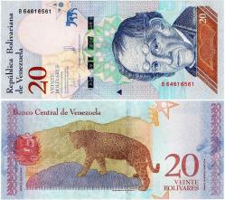 P#104 Venezuela 20 Bolivar 2018 ÇİL