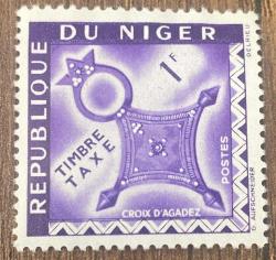 Nijer Pulu - Niger Stamp - Postadan Geçmiş Pul Filateli -  Agadez Haçı Temalı Pul , 1 PARA - YABANCI PULLAR - NOSTALJİK DOĞUM GÜNÜ HEDİYESİ