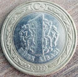 1 LİRA, 2022 ÇÇT ters