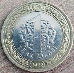 1 LİRA, 2022 ÇÇT ters