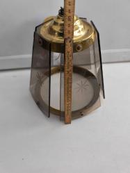 Vintage... Renkli kristal Camlı Tekli Sarkıt Avize 45cm
