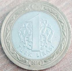 1 LİRA, 2016 ÇÇT düz (15 Temmuz Şehitleri ve Gazileri Anısına Hatıra Para)