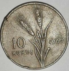 TÜRKİYE 1969  10  KURUŞ