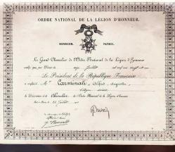 SC2----ORDRE NATIONAL DE LA LEGION D'HONNEUR -1921 FRANSA LEJYONER MADALYA BERATI