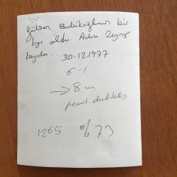 GÜLŞEN BUBİKOĞLU'NUN ORİJİNAL FOTOĞRAFI - 14 x 12 cm EBADINDA - GÜLŞEN BUBİKOĞLU, KIZI ZEYNEP İNANOĞLU'NUN DOĞUMU SONRASI DOĞTORLARLA HATIRA FOTOĞRAFI ÇEKTİRİRKEN, 30 ARALIK 1977