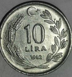 TÜRKİYE  1982  10  LİRA
